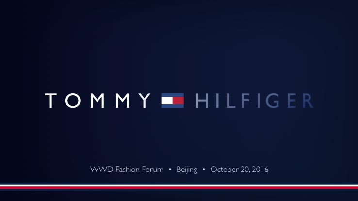 ppt WWD fashion forum Tommy Hilfiger keynote presentatie China opmaak vormgeving film animatie transitie motion Beijing WWD