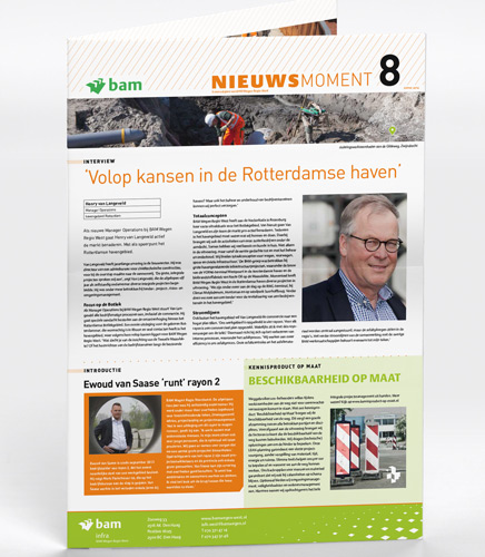 BAM nieuwsbrief restyling opmaak & vormgeving